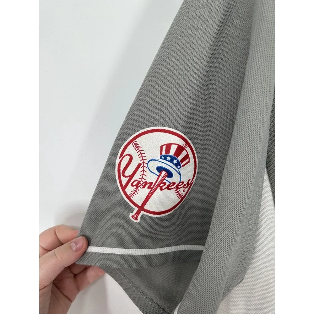 New York Yankees‎ #2 Derek Jeter Jersey Mens XL Stitched Sewn Grey MLB Baseball